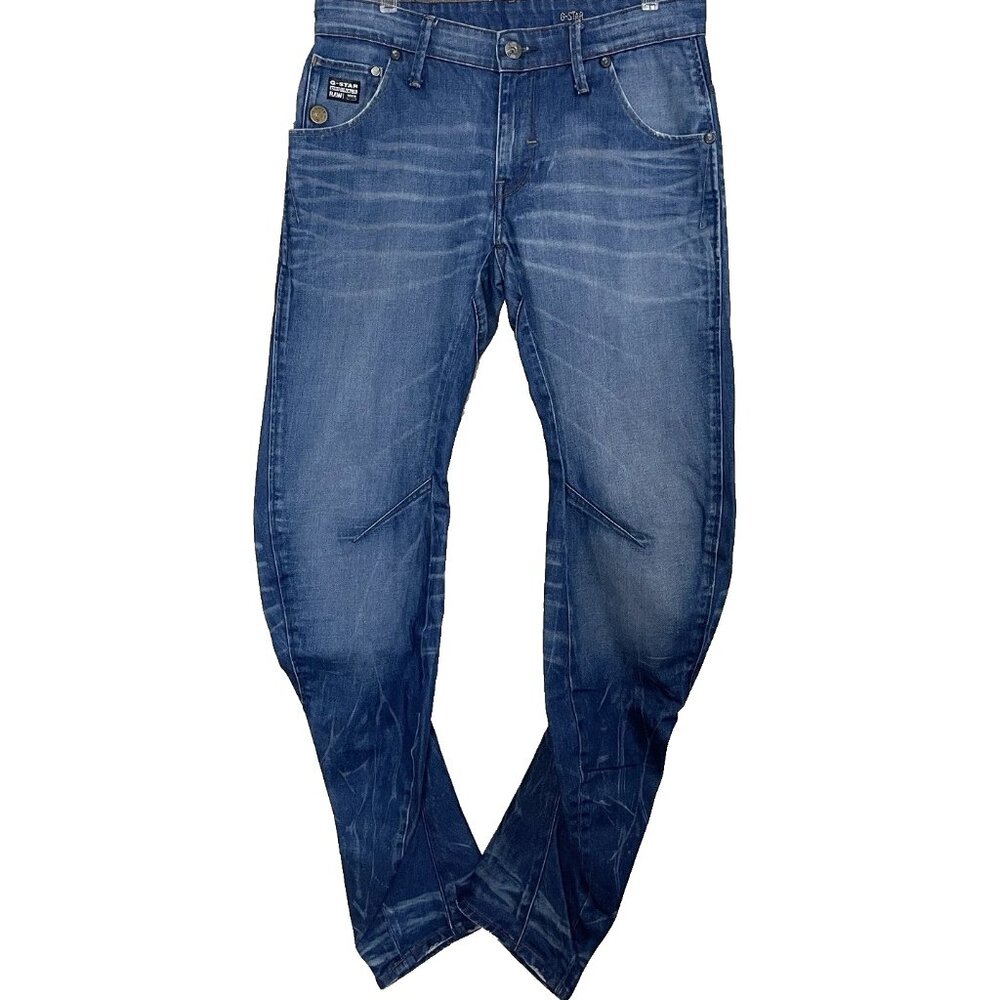 G-Star Arc 3D Slim Jeans Men's 32 x 32 Button Fly Distressed